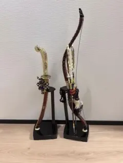破魔矢 弓飾り 縁起物 日本伝統工芸品 スタンド付き - メルカリ
