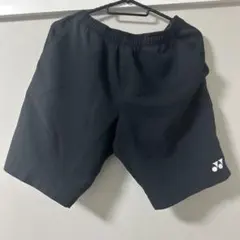 バドミントン ロゴ入り 黒 ハーフパンツ