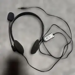 有線ヘッドセット ブラック