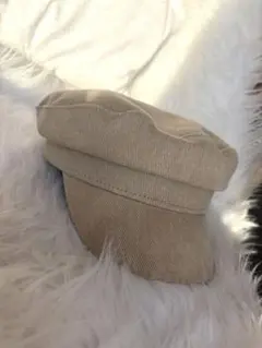 ベージュ キャスケット コットン素材