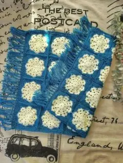 【匿名配送】ハンドメイド　グラニースクエア　マルチカバー　ブランケット