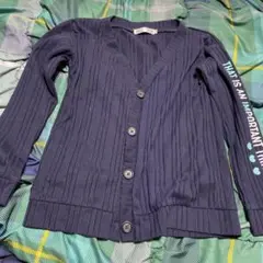 ネイビー カーディガン