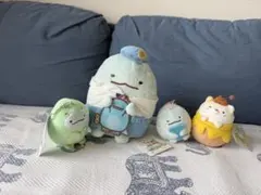 すみっコぐらしぬいぐるみセット 水色・緑・黄色