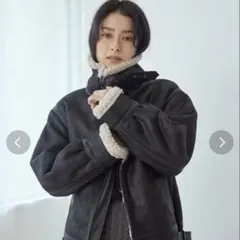 Ungrid フェイクムートン ボアブルゾン