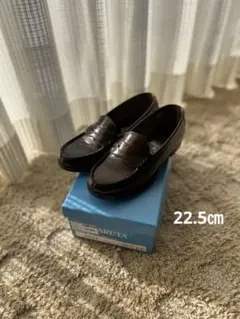 ま*離様 HARUTA コインローファー #4514 ブラウン