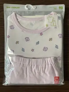【未開封で発送】90サイズ ユニクロ 半袖 ドライパジャマ ライトパープル