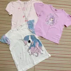 保育園 女の子 Tシャツ 3枚セット 120 130