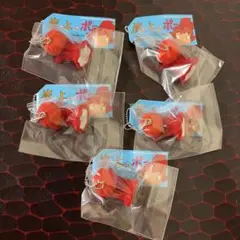 崖の上のポニョ フロッキングキーチェーン　マスコット　5個セット