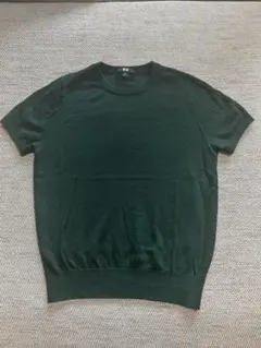 UNIQLO メリノクルーネックセーター　グリーン