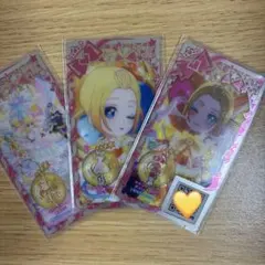 有栖川おとめ アイカツ！衣装展 ハート缶バッジ ガチャガチャ カード 