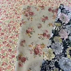 花柄プリント生地 3種セット