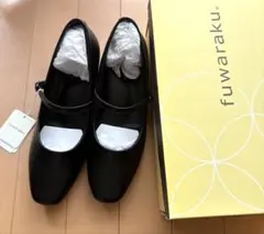 fuwaraku ストラップ　スクエアトゥ　パンプス　3E 防水 3cmヒール