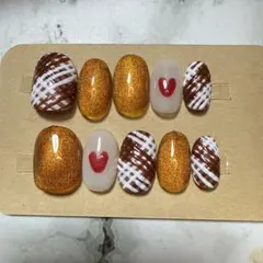 【Lサイズ】バレンタインネイルチップ