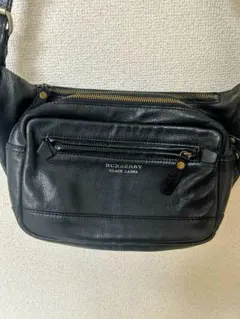 バーバリーブラックレーベル 馬革 ホースレザー グリーン 