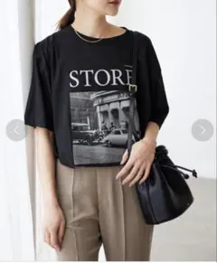 【SLOBE IENA】LIFEフォトルーズTシャツ
