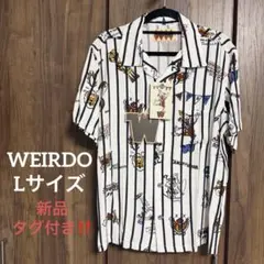 新品タグ付き‼️ WEIRDO ウィアード レーヨン開襟シャツ サーカス柄　Lのサムネイル