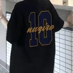 vipoaオーバーサイズナンバリングTシャツ 韓国、ストリート