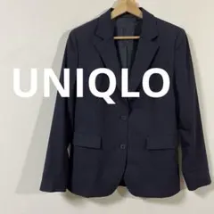 ユニクロ　ストレッチテーラードジャケット ミドル丈　サイズ40　ネイビー　美品