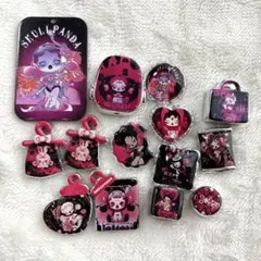 キャラクターアクリルカスタムビーズ スカルパンダ 13個セット おまけ付き