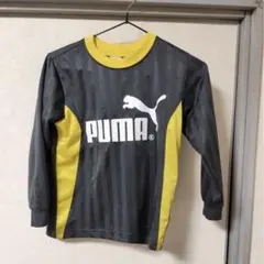 キッズ(40)PUMA 長袖カットソー 130サイズ グレー/イエロー