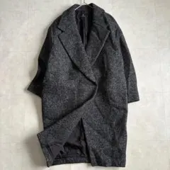 美品✨ ルシェルブルー コクーンシルエット ビッグカラーロングコート36 黒