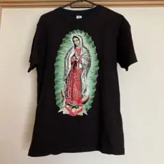グアダルーペの聖母 マリア プリント Tシャツ ブラック　グアテマラ製のサムネイル