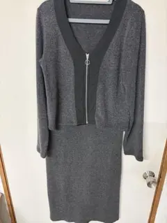 グレー ニット セットアップ