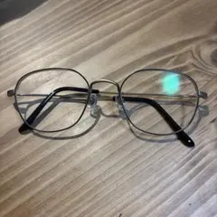 JINS メガネ　カラーなし　度なし　眼鏡　おしゃれ　ケース付き 伊達メガネ