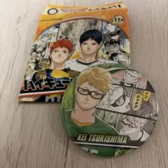 【送料込】ハイキュー!! 月島蛍 缶バッジ メモリーズ ジャンプ ランダム