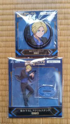 朝倉シン サカモトデイズ 描き下ろしアクリルスタンド 缶バッジ GiGO限定