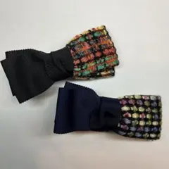 新品未使用　ツィード　ヘアピン　ヘアクリップ