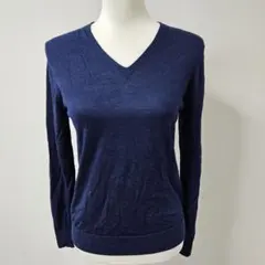 無印良品/MUJI シルク ウール混 Vネック ニット レディース【M】