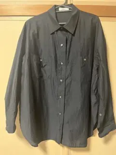 Véritécœur ダークグレーユニセックスレギュラーカラーシャツ 新品 