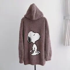 ジェラピケ　オム　メンズ　スヌーピー　ピーナッツ　カーディガン　限定　コラボ