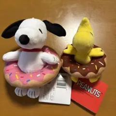 PEANUTS スヌーピー ウッドストック ぬいぐるみ カラフルドーナツ