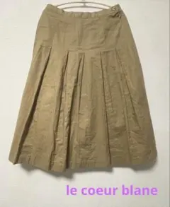 le coeur blanc (ルクールブラン)ブラウン系 プリーツスカート