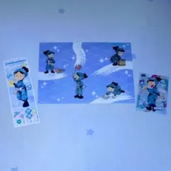 忍たま乱太郎 二郭伊助 ロングステッカー レターペーパー クリアカード