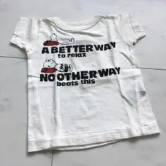 denimdungaree デニムダンガリー 90 BM ホワイト スヌーピー