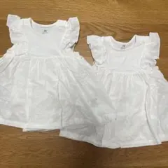 H&M ホワイト フリルワンピース　2点セット
