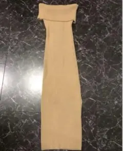 ZARA ザラ オフショルダー ノースリーブニットワンピース Sサイズ ベージュ