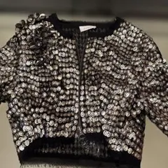 PINKO ビジュー装飾ジャケット 長袖 ブラックのサムネイル