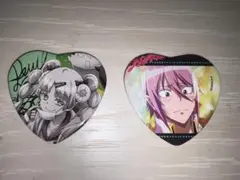 魔入りました！入間くん アスモデウス クララ　ひこくじ ハート型缶バッジ