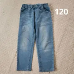 ライトブルー デニムパンツ ウエストゴム　120