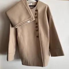tal. by yumi ベージュ ノーカラージャケット M コート