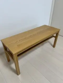 無印良品 重なるテーブルベンチ オーク材スツール 大小2個セット