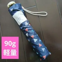 ◇w.p.c. 折りたたみ傘 ネイビー 三角形　幾何学　デジタル　柄　軽量