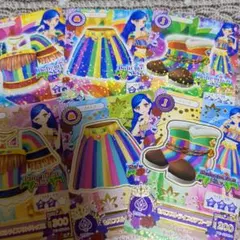 セルフストライプ ブルーセルコーデ アイカツ カード6枚