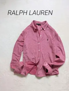 RALPH LAUREN ストレッチボタンダウンシャツ ロゴ刺繍 定番人気 M 