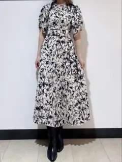 snidel 2WAYボリュームスリーブプリントワンピース