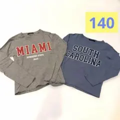 ロゴT 長袖カットソー 2枚セット140 男の子